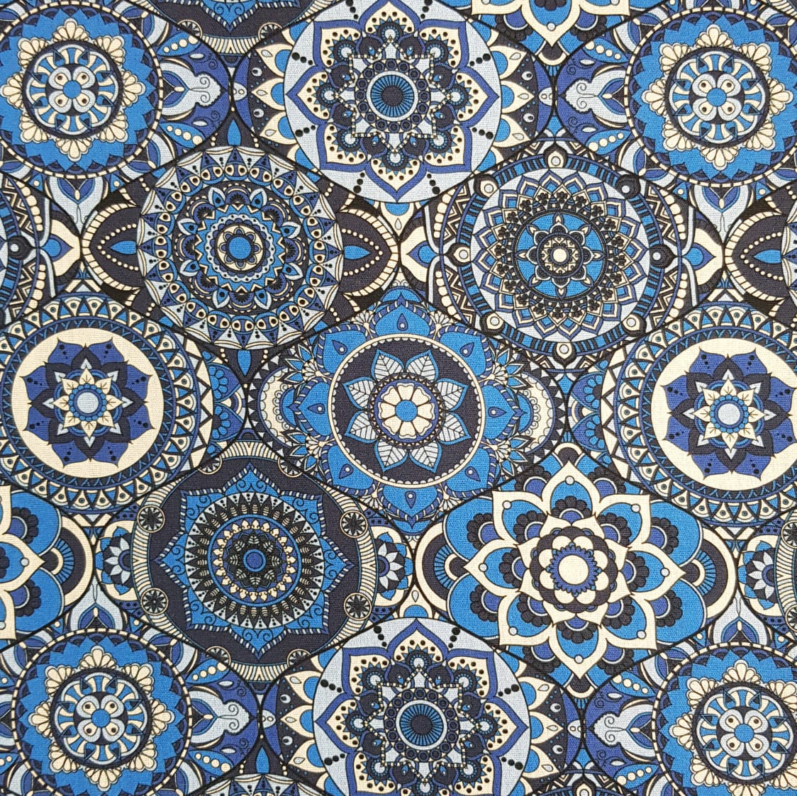 Mandalas em azul - 25x150cm