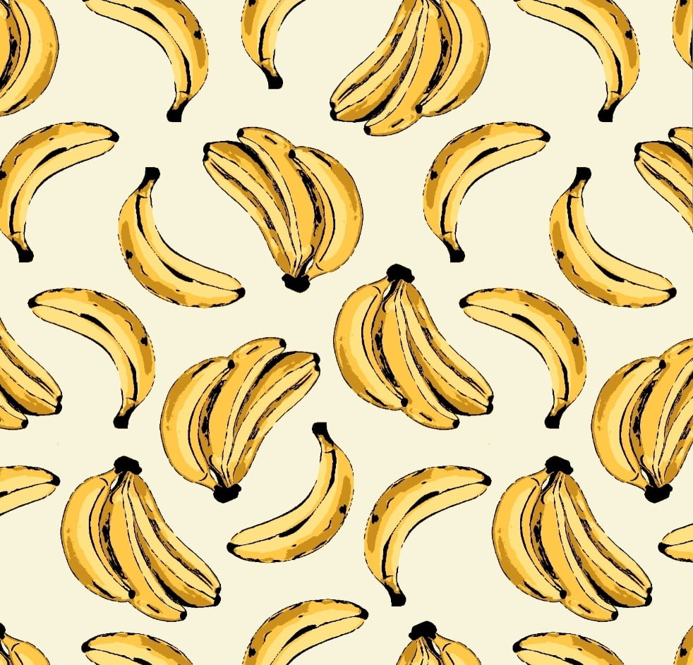 Tecido Bananas / fundo bege - 50x150cm