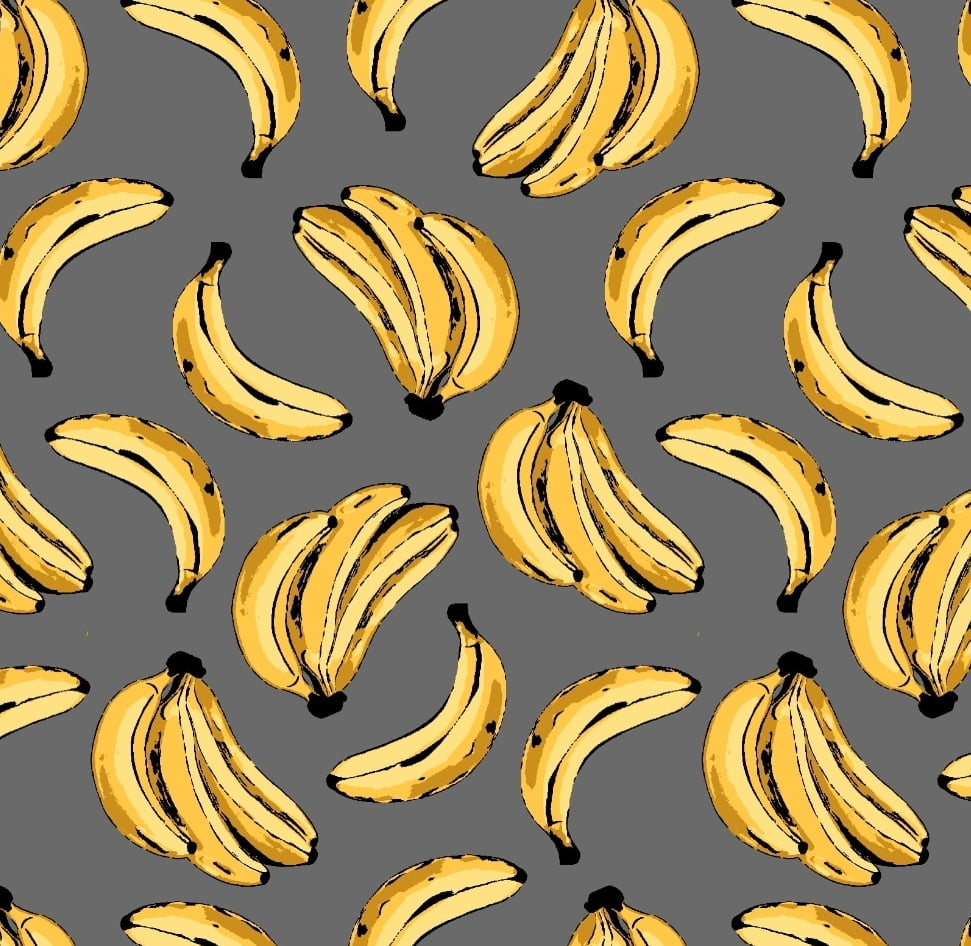 Tecido bananas / fundo cinza - 50x150cm