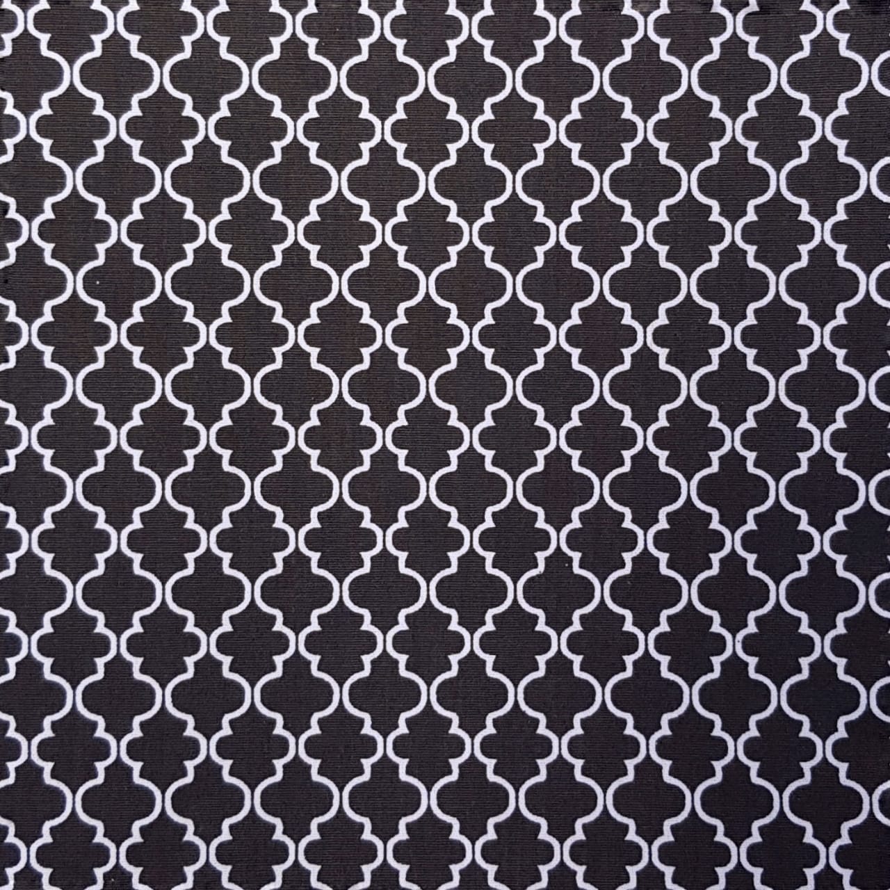 Marroquino preto com branco - 30x150cm