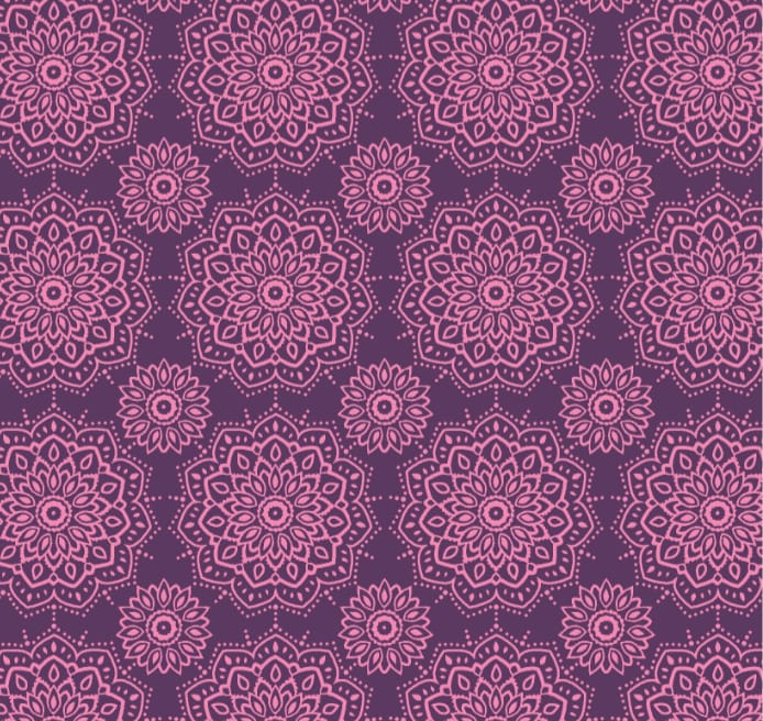 tecido mandalas namastê rosa - 30x150cm