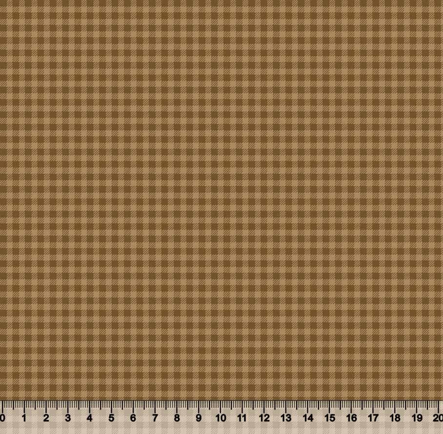 tecido nacional xadrez marrom - 0,50cm x 1,50m