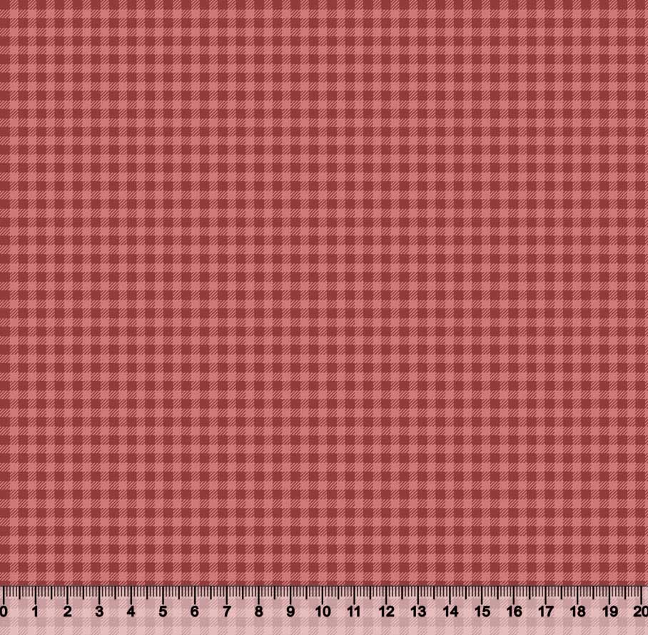 tecido nacional xadrez rosa seco - 0,50cm x 1,50m