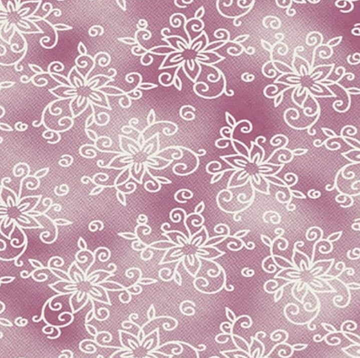 Textura com flores / Lilás - 30x150cm