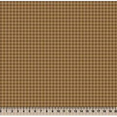 tecido nacional xadrez marrom - 0,50cm x 1,50m
